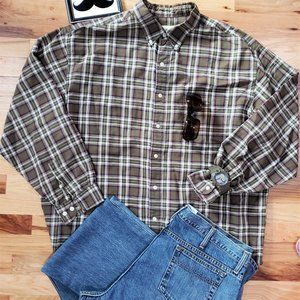 Eddie Bauer Flannel Button Up Shirt for Men XXL